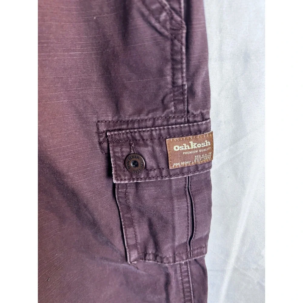 OshKosh B'gosh Cargo Overalls 18 Mos Brown Ripstop Vestbak Kids